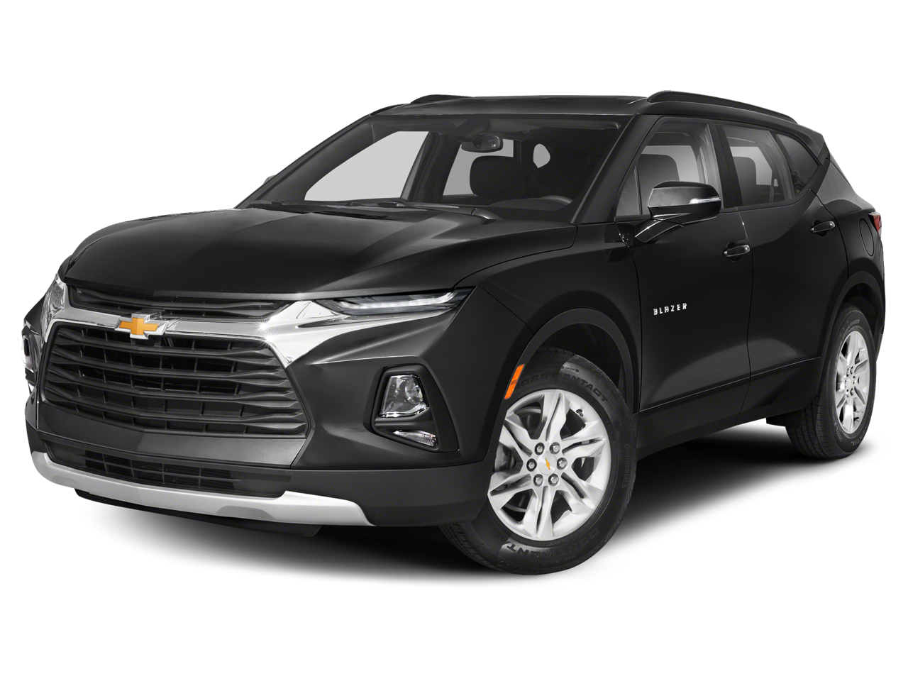 2019 Chevrolet Blazer Premier in Black — front three-quarter view