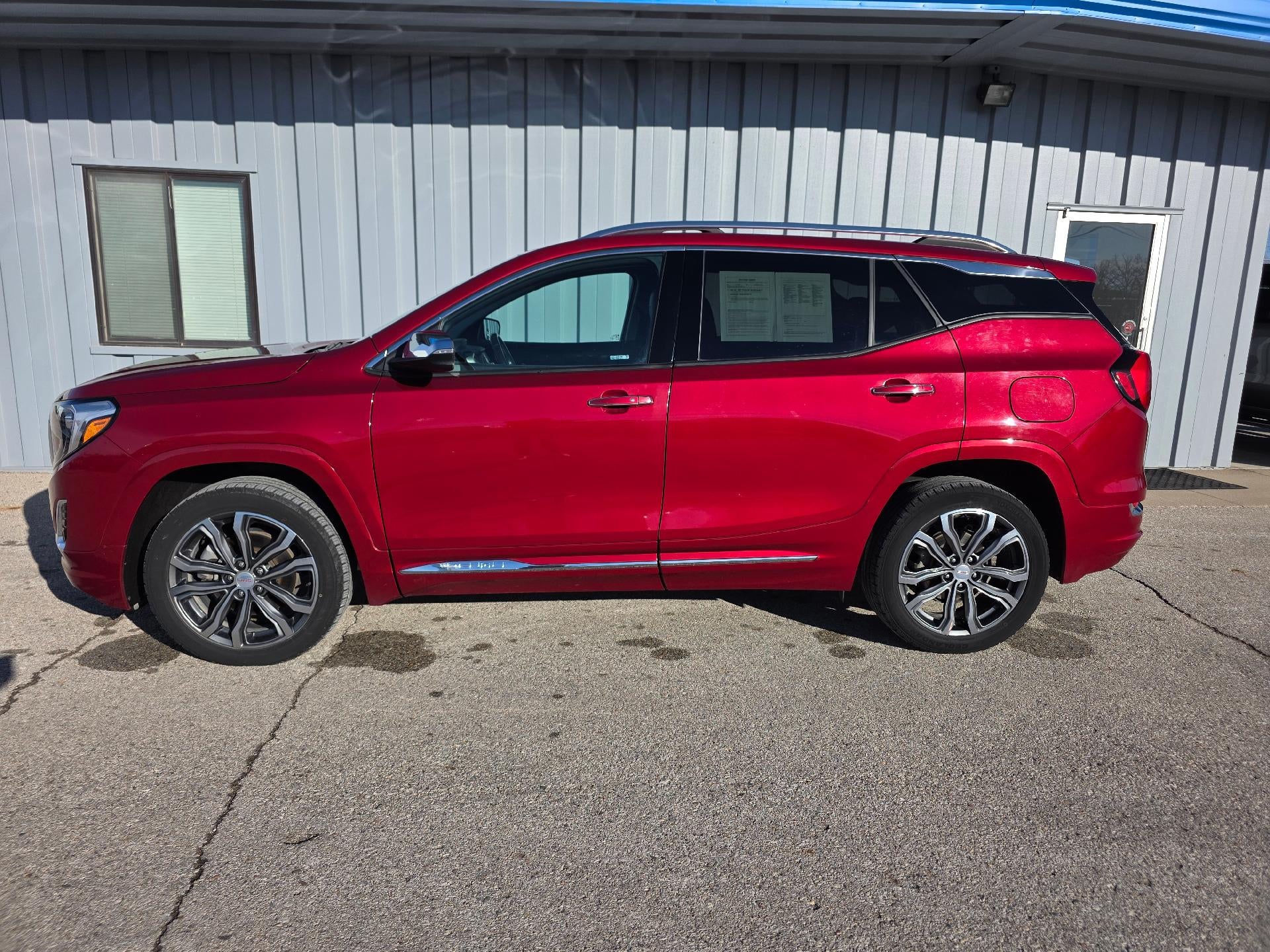 2020 GMC Terrain Denali in Red Quartz Tintcoat — front three-quarter view